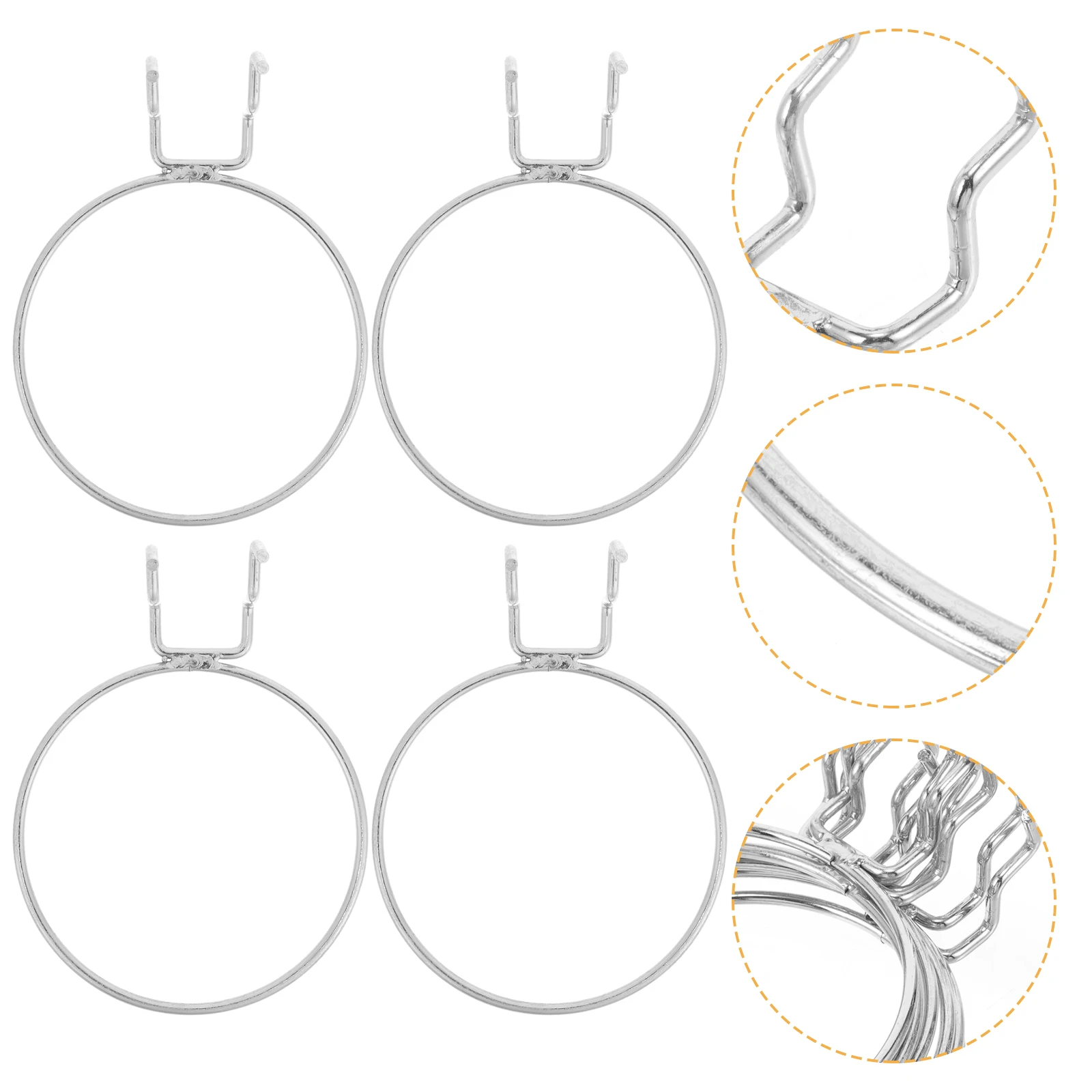 

6pcs ifice Plate Hooks Heavy Duty Metal Pegboard UtilityHooks Rings for Hole Plates Garage Home Office Storage