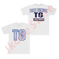 Tate McRae T8 Logo T-shirts Think Later World Tour Merch Summer Women Men Fashion Casual Short Sleeve Tee