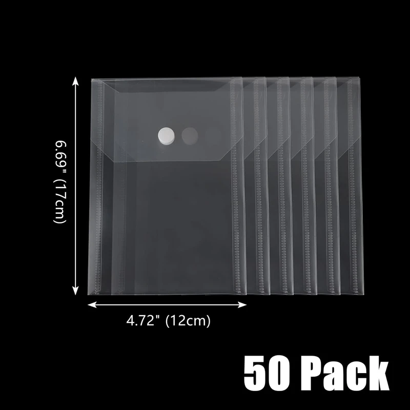 Imagem -06 - Armazenamento de Selos e Matrizes Envelopes Claros Impermeável Resealable e Reutilizável Durável Fácil de Usar 4.72x6.69inch 50 Pack