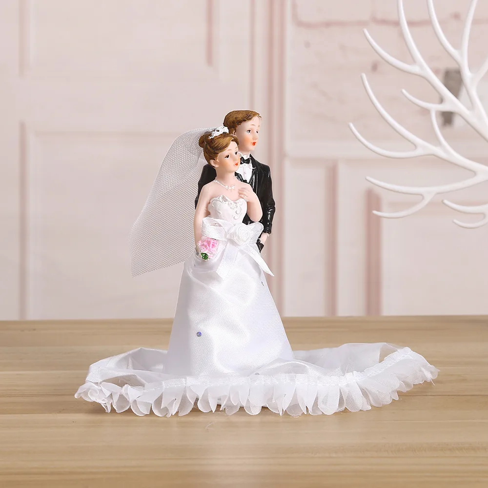 Cake Toppers Dolls Bride And Groom Figurines Funny Casamento Wedding Cake Toppers Stand Topper Decoration Supplies