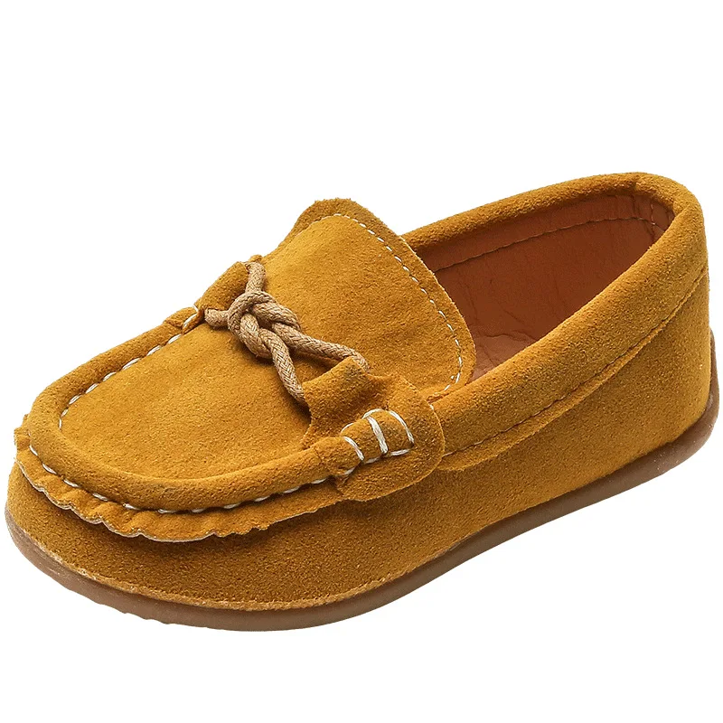 Boys Loafers Spring Autumn Moccasins Slip-on Fashion British Style Shallow Children\'s Flat Shoes Solid Color Kids Causal Shoes