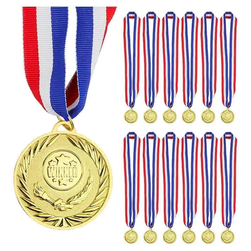 

Золотые медали MACH для награждения, 2 дюйма, с лентой на шею, для спортивных соревнований, академических мероприятий или любых конкурсов.