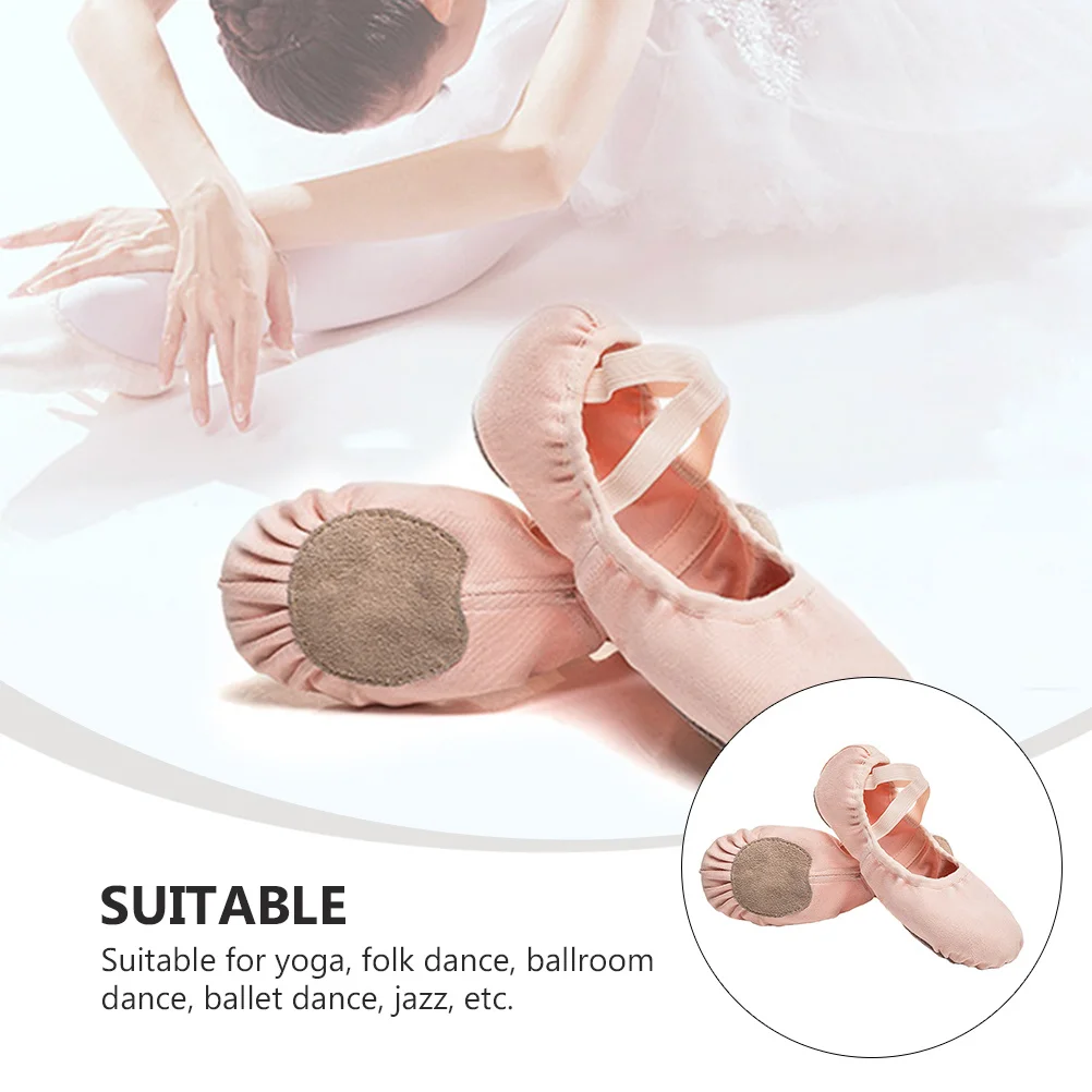 

Ballet Shoes Dancing Pointe Girls Women Dance Slippers Comfortable Breathable Lightweight Anti Slip Sole Stretch Belt