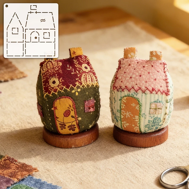 YOMDID 1pc 3D House Patchwork Template DIY Cottage Pattern Quilting Template Handmade DIY Tracing Tool, for Craft Enthusiasts