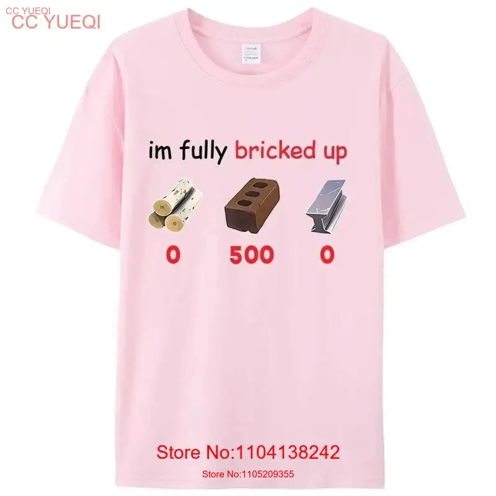 

Забавная надпись «Я м», женская футболка с кирпичом, мужские топы, винтажная стильная, стильная, удобная, растянутая, слегка