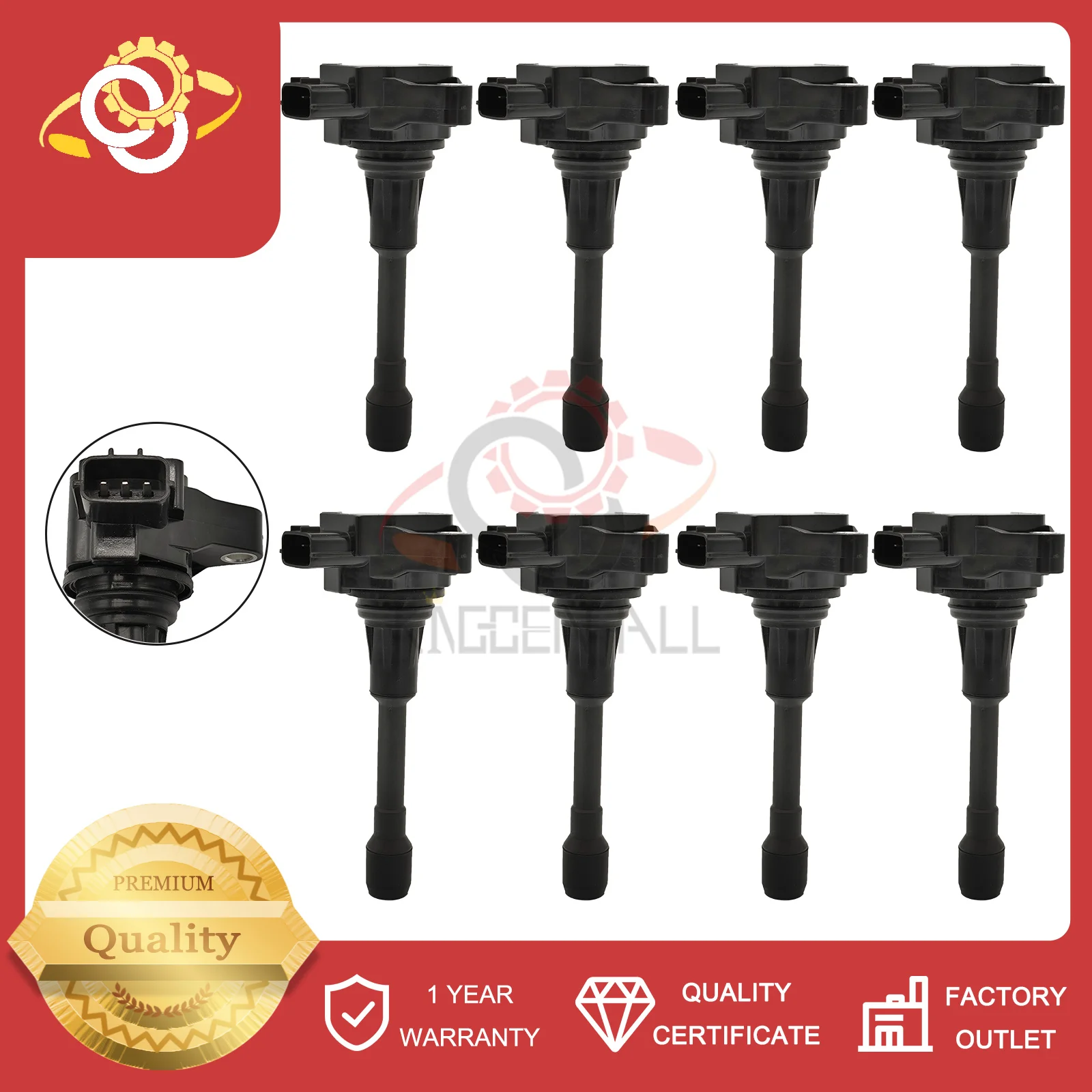 Wear Parts 8pcs Coil Ignition Compatible With Nissan Armada 2017- 2020 5.6L Suzuki SX4 Infiniti 2014-2015 22448-1LA0B 224481LA0B