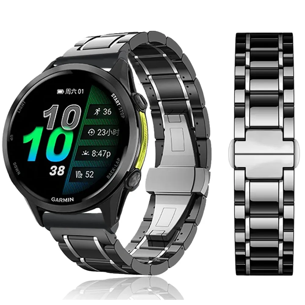 

Керамический + металлический ремешок 20 мм 22 мм для Garmin Venu 3 Forerunner 970 965 265 165 55, браслет-браслет Garmin Active 6/5/MARQ Aviator