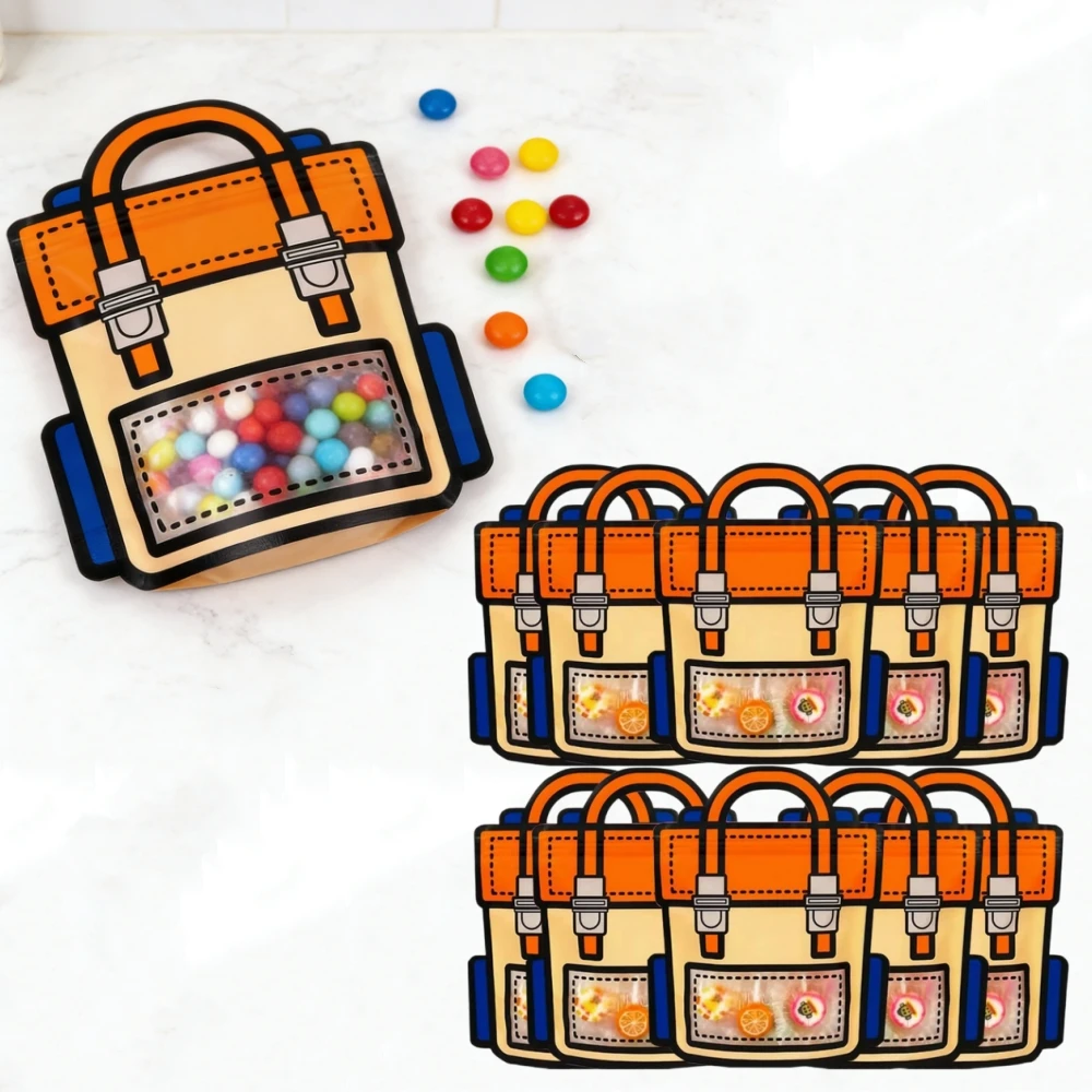 Paquete de 20 Bolsas de Regalo Transparentes con Asas de Plástico, Bolsas Portátiles para Distribución de Dulces y Bocadillos para Fiestas de Cumpleaños y Recuerdos