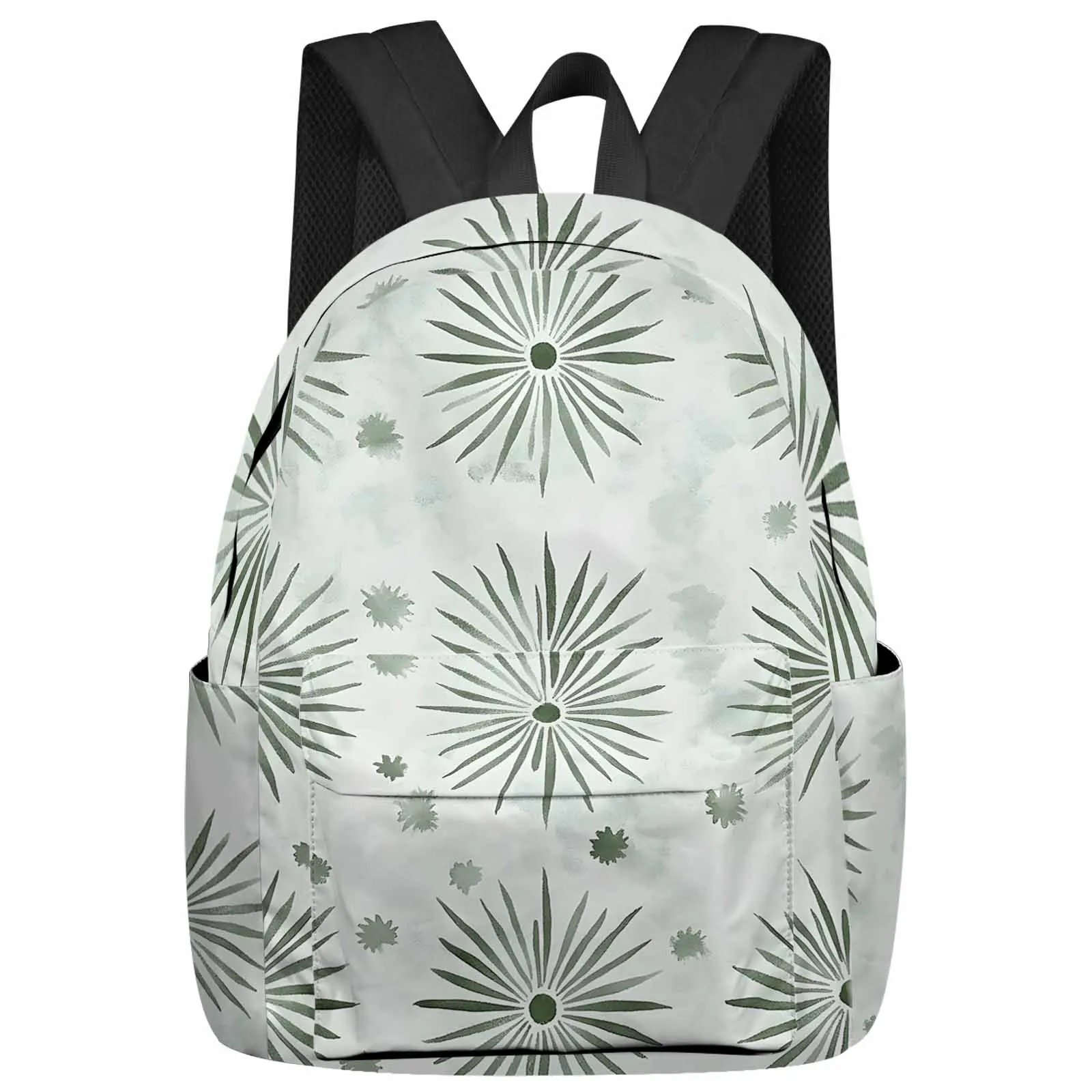 

Abstract Green Color Block Backpack Teenagers Student School Bags Laptop Custom Backpack for Men Women Travel Bag
