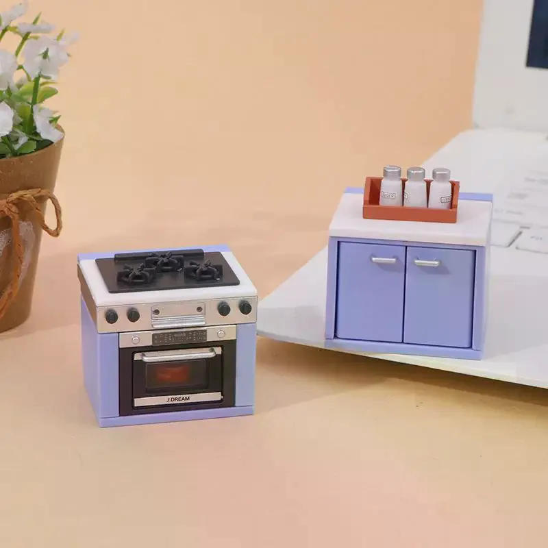 1 مجموعة دمية مصغرة محاكاة أواني المطبخ موقد غاز نموذج اكسسوارات المطبخ ل بيت الدمية ديكور التظاهر اللعب اللعب #2