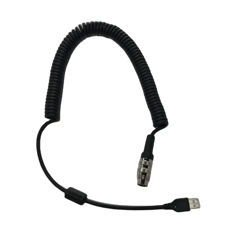 Lumberg Sv40 M16 Plug 4 Pin Plug Spiral Coiled Cable DC Plug Usb Cable Extension Cord