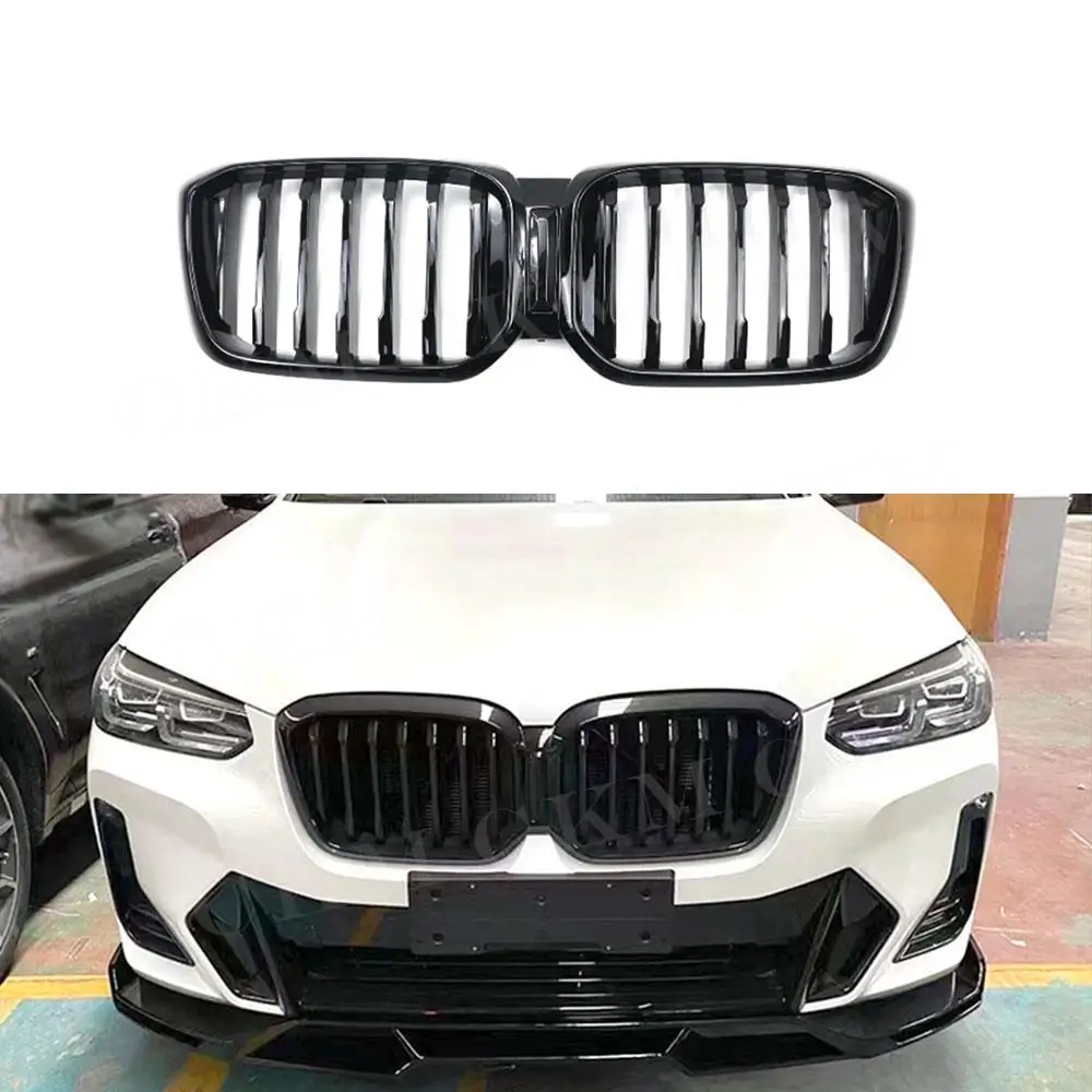 

ABS Car Styling Gloss Black Front Bumper Racing Grills Front Grille for BMW X3 X4 G01 G02 2022+