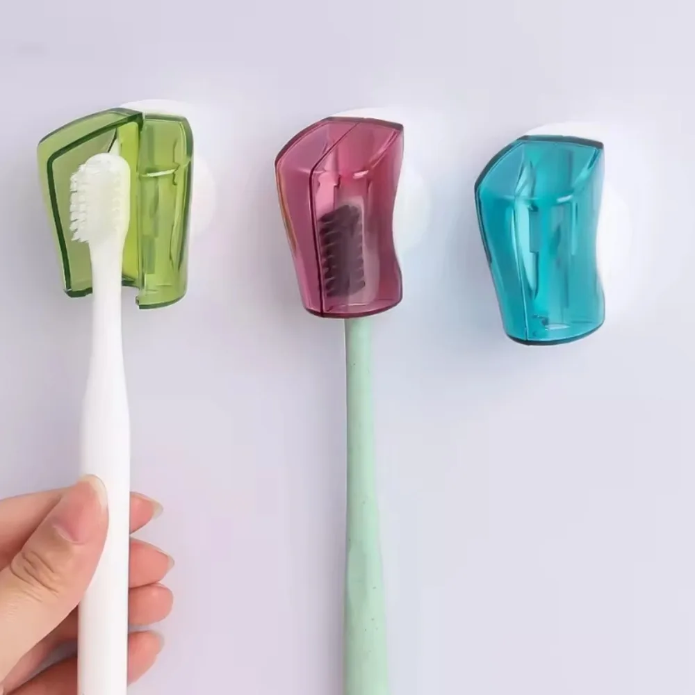 

Bathroom Wall Toothbrush Holder Protector Case Dustproof Toothbrush Head Covers Caps Bathroom Travel Hotel Tooth Brush Organizer