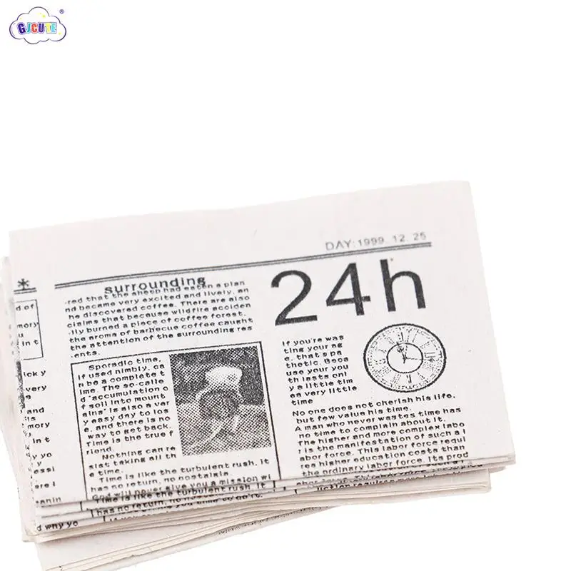 New Dollhouse Miniature Newspaper A Bundle Of Mini Newspaper Magazines Books Model Dollhouse Newspaper Accessories