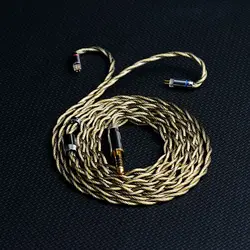 XINHS G21 4-core gold silver mixed single crystal copper HIFI audio headphone cable