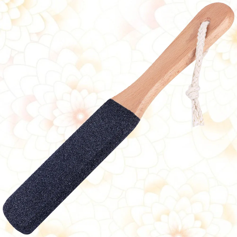 

2Pcs Foot Scraper with Wooden Handle Foot File Callus Remover Double Sided Tool for Removing Dead Skin Smoothing Feet Home