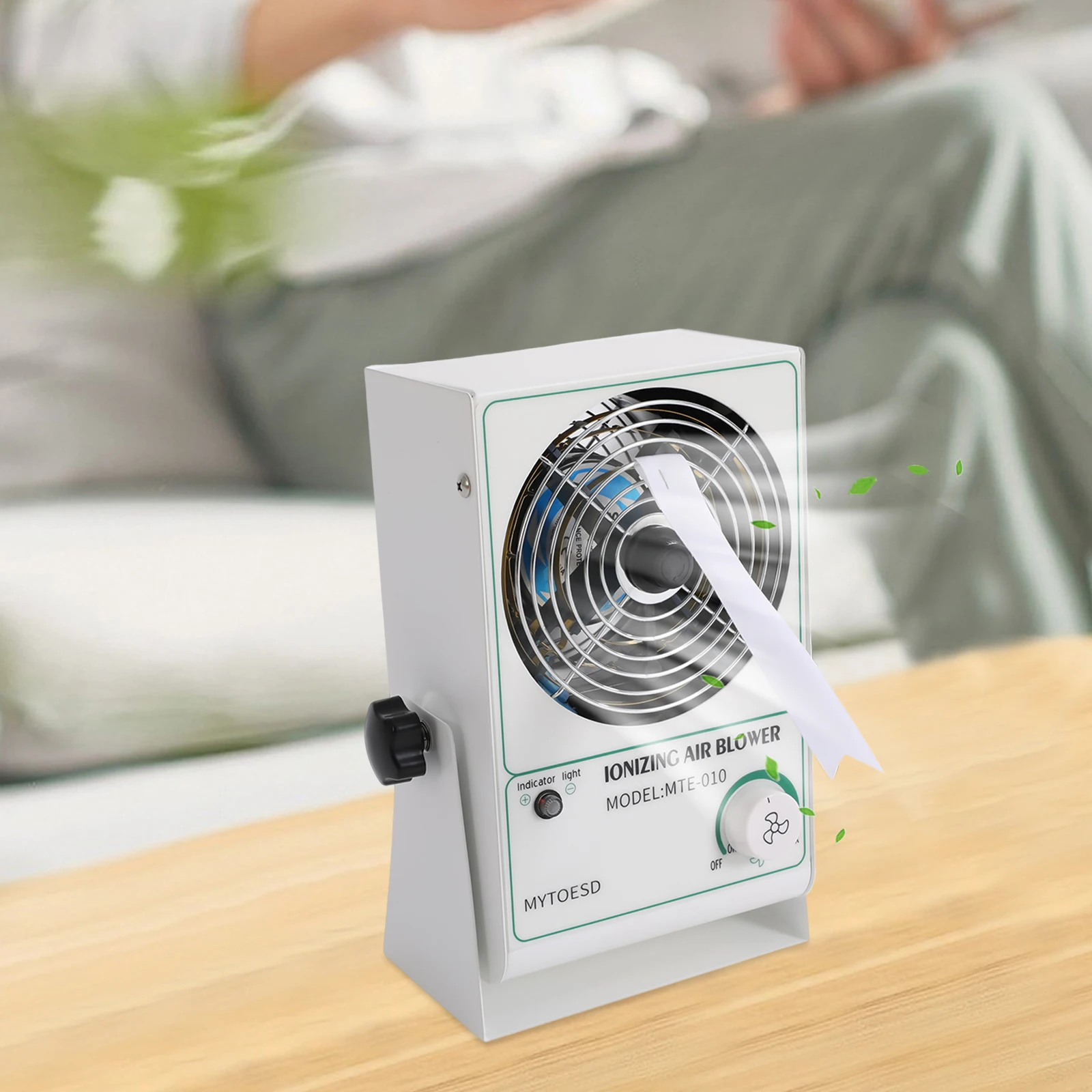 

Ionizing Air Blower Fan Ion Anti-Static Elimination Ionizer Commercial Machine Eliminator 45~110CFM 0.25A 110V 60Hz