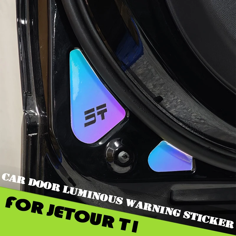 

Светящаяся предупреждающая наклейка на дверь автомобиля, подходит для Jetour Shanhai T1 2024 2025, модернизированная предупреждающая наклейка, аксессуары для салона автомобиля