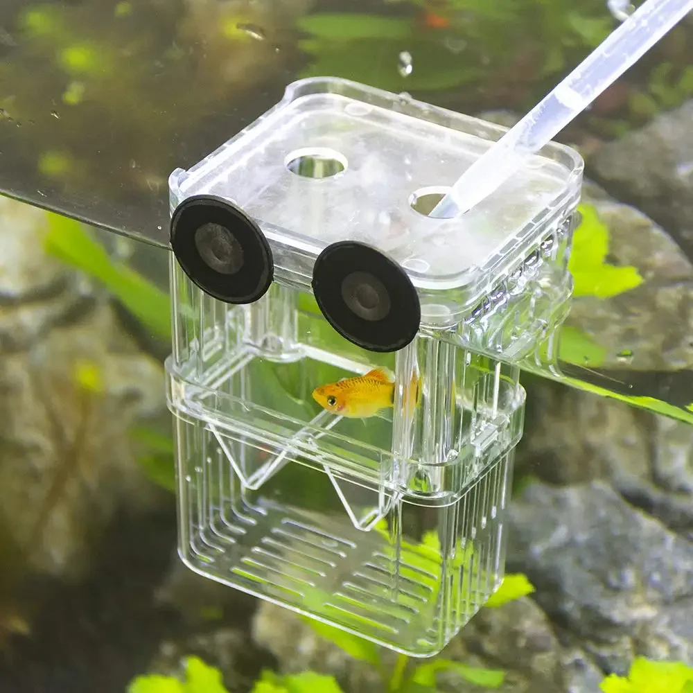 Aquarium Fish Breeder Box Hatching Incubator Box Durable Betta Fish Tank Fish Breeding Isolation Box for Baby Fish Shrimp