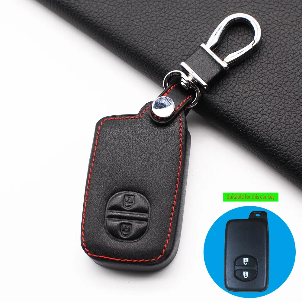 Praise Leather Car Key Fob Holder Case Cover For Toyota Camry Highlander Crown Prado Land Cruiser Hilux Prius Car Key Shield