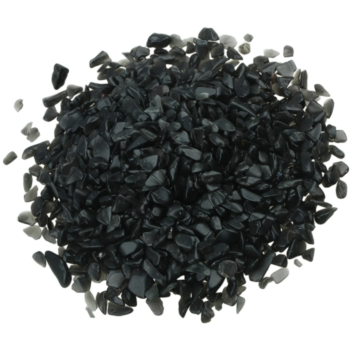 TUMBEELLUWA 1lb (460g) Black Obsidian Quartz Tumbled Stone Chips Crushed Pieces Irregular Stones Beads Jewelry Accessory