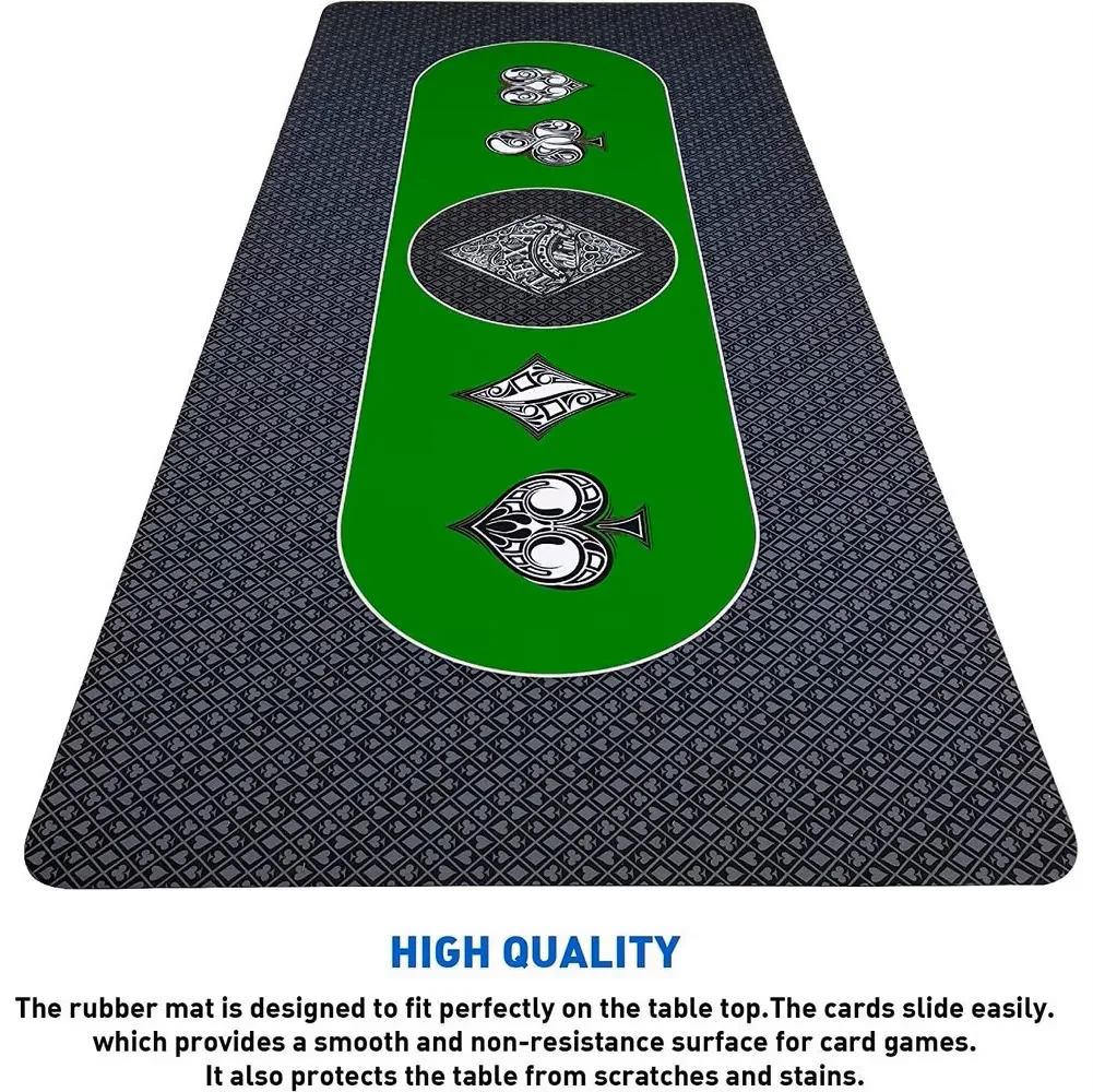 

120x60cm/180x90cm Texas Hold 'em poker rubber table mat with special design for multiplayer game poker
