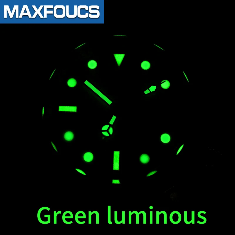 Watch Case Diving Stainless Steel Water Ghost with Sapphire glass With Green Luminos Dial NH36/35 Movement For Seiko SKX007/009