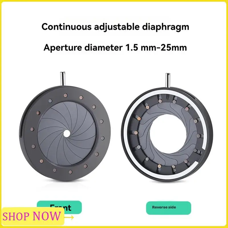 

Especial 1.5-25MM Manual Aperture Adjustable Mechanical Iris Diaphragm Iris Diaphragm For Digital Camera Microscope Iris SK25