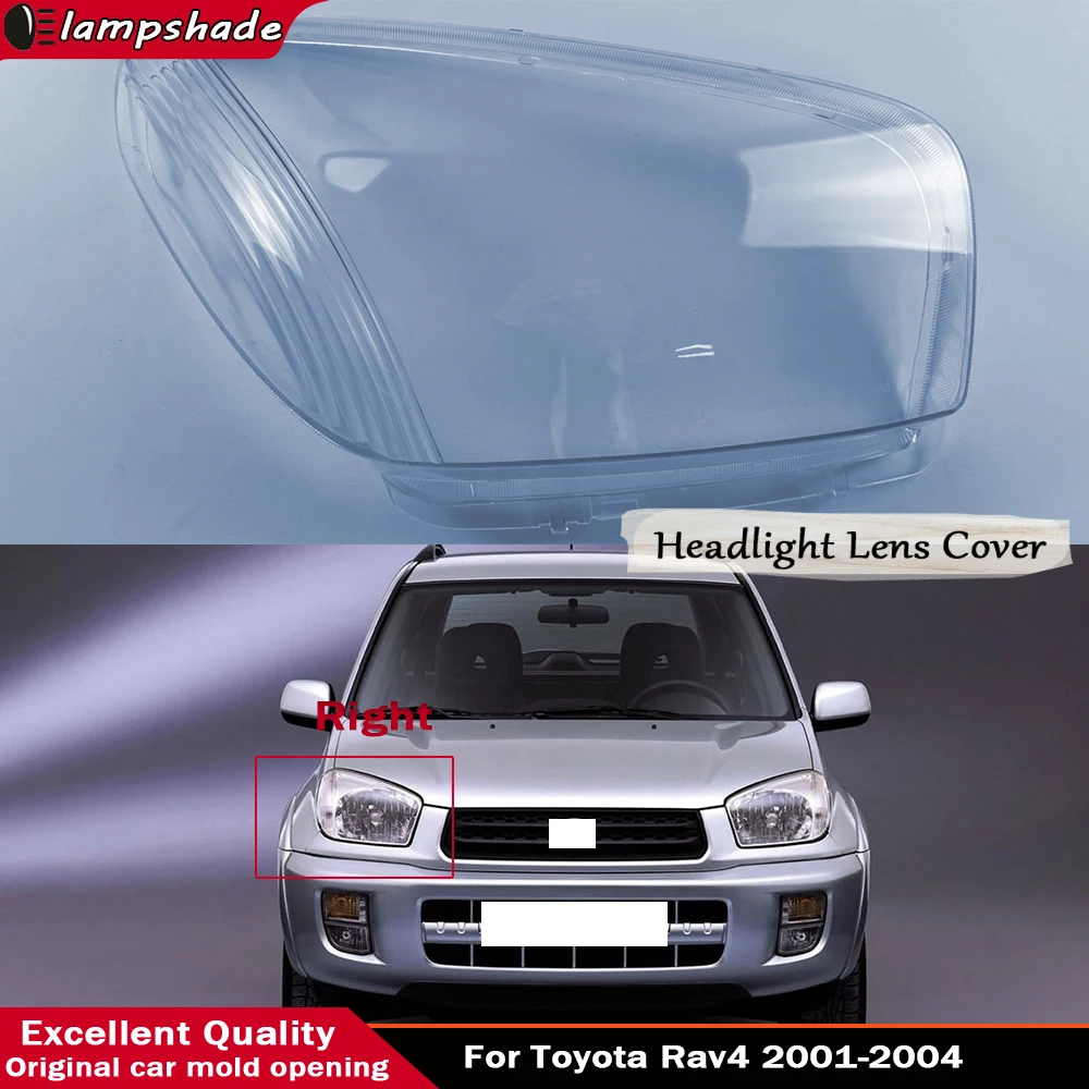 

Car Headlight Cover Lens Glass Shell Front Headlamp Transparent Lampshade Auto Light Lamp For Toyota Rav4 2001 2002 2003 2004