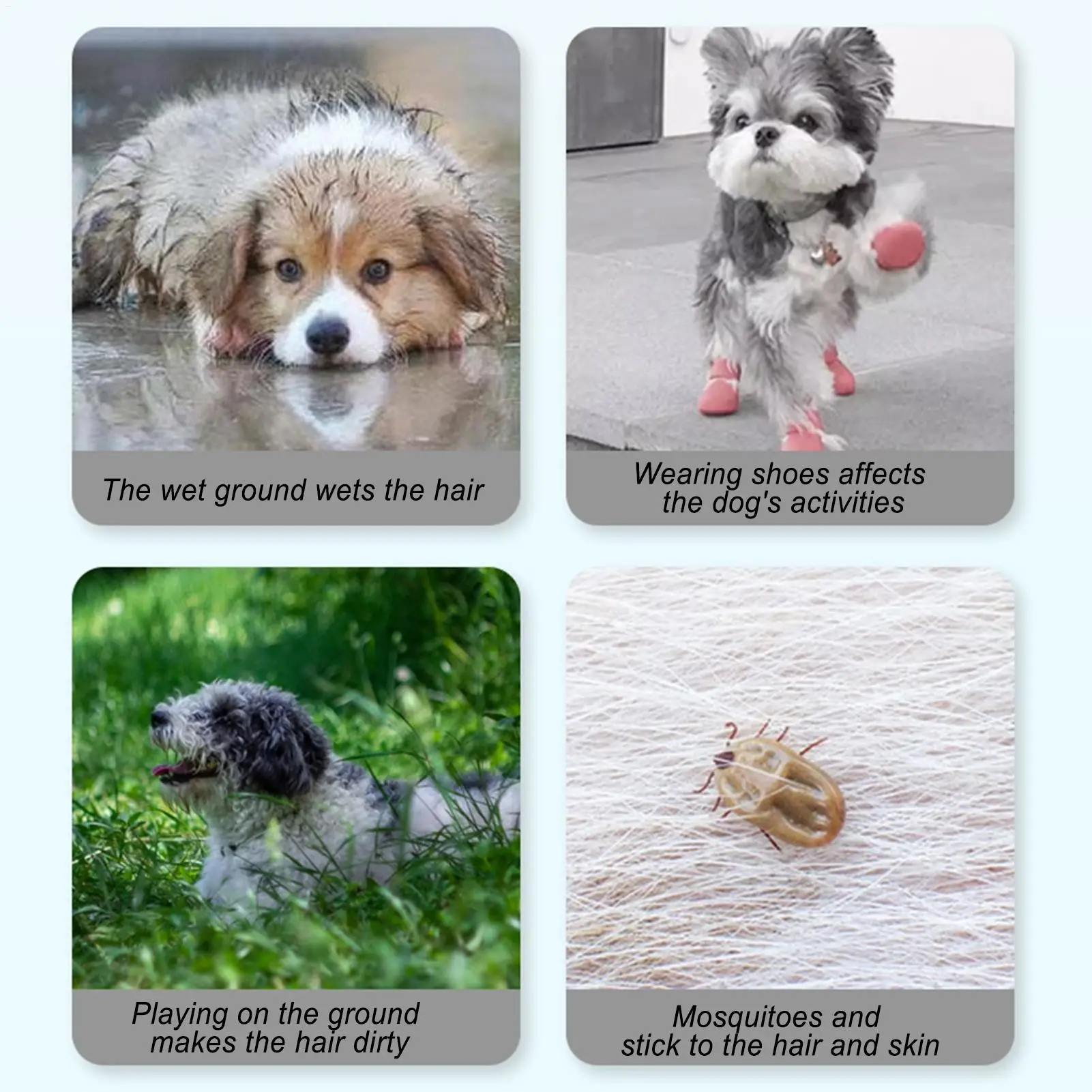 Wasserdichte Hundestiefel mit Riemen, einfach anzuziehen, bleiben an Ort und Stelle, rutschfest bei jedem Wetter, wasserdichte Hundeschuhe, Leggings, nie verlierbare Stiefelsocken. – Detail 6
