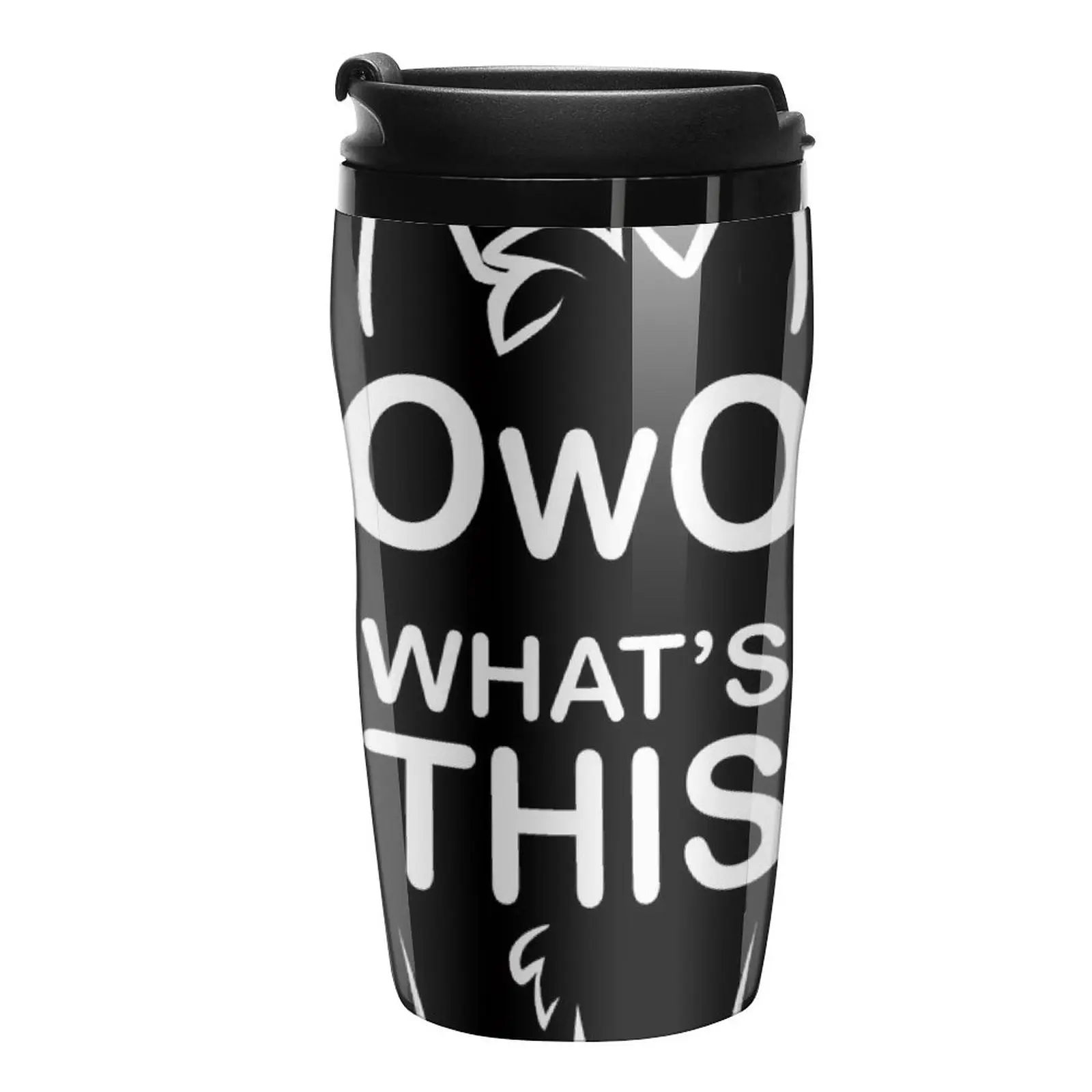 

New OwO What's this - white text Travel Coffee Mug Beautiful Tea Cups Thermos Cup Cups Coffee