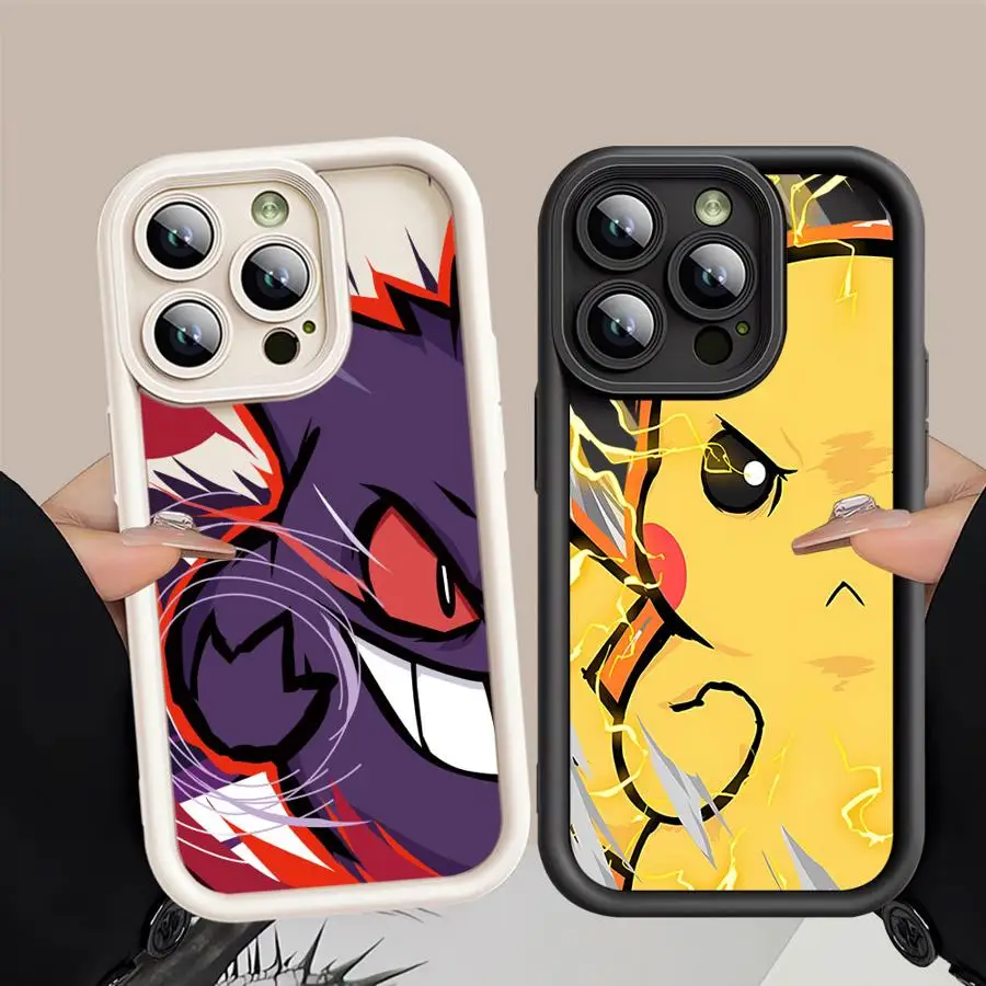 Cartoon Poke_mon Phone Case for Apple iPhone 15 16 Pro Max 13 14 Plus 12 11 Pro plus Matte