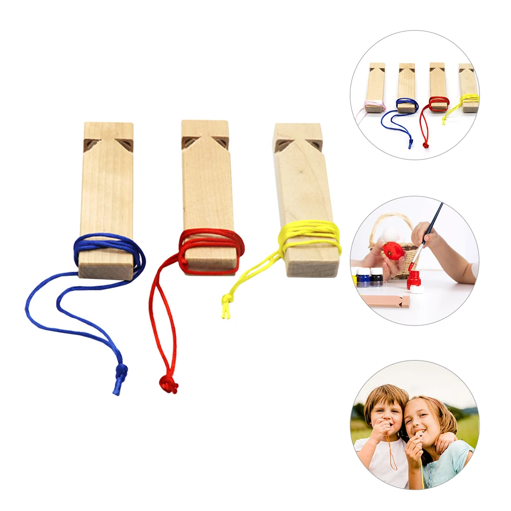 

3 Pcs Kids Toys Wooden Whistle Slide for Adults Train Creative DIY Whistles Playthings Child