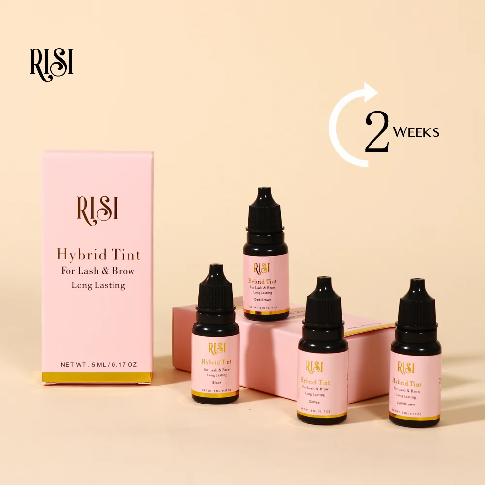 

RISI Long Lasting Eyelash Eyebrow Dye Tint Hybrid BrowTint No Developer Strong Lasting On Skin 4 Color Brow Dye Brow Stain Tint