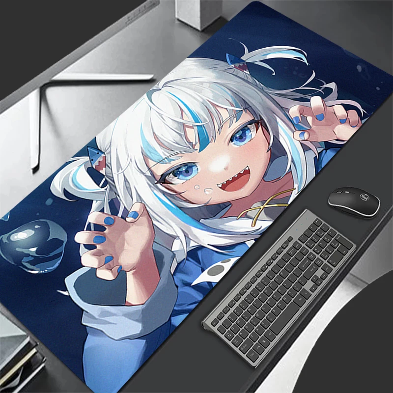 

Hololive Gawr Gura Mouse Pad Gaming Accessories Office Gamer Keyboard Desk Mat Non-Slip Laptop ground mat PC carpet HD Mousepad