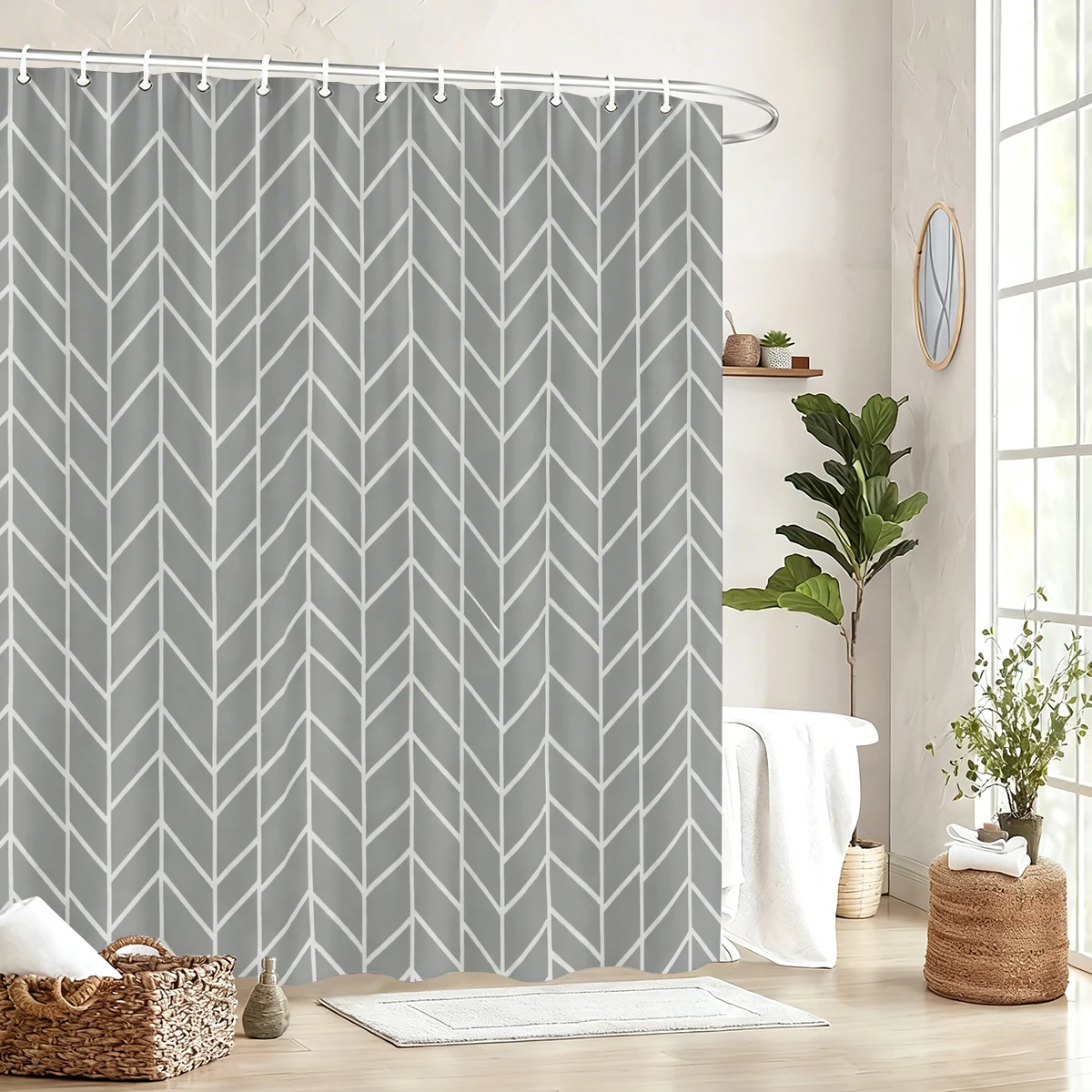 

Современная шторка для душа из полиэстера с узорами - стильный декор для ванной комнаты, моющаяся в машинке занавеска для ванной с различными геометрическими дизайнами