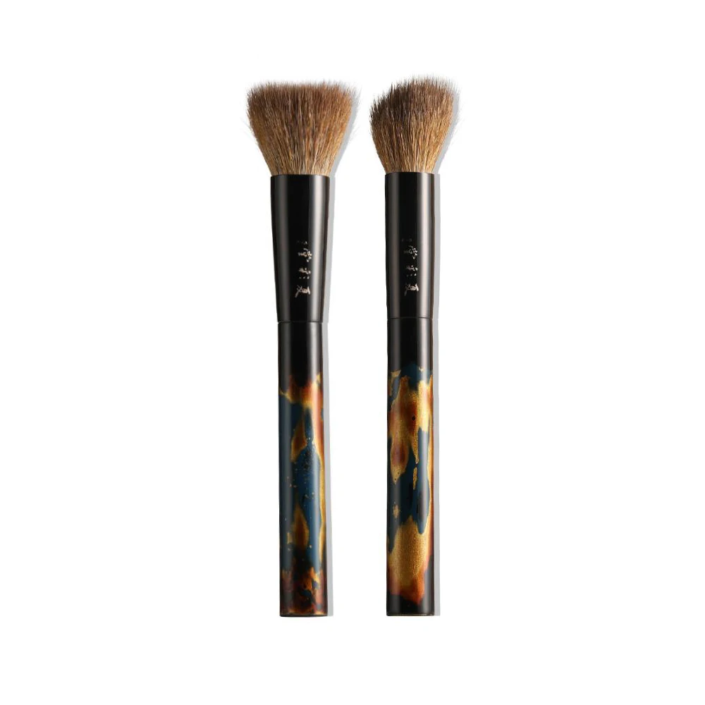 Professional Handmade Make Up Brush 1PC Medium Stippling Blush Brush Kazan Squirrel Goat Hair Raw Lacquer Handle Makeup Brushes