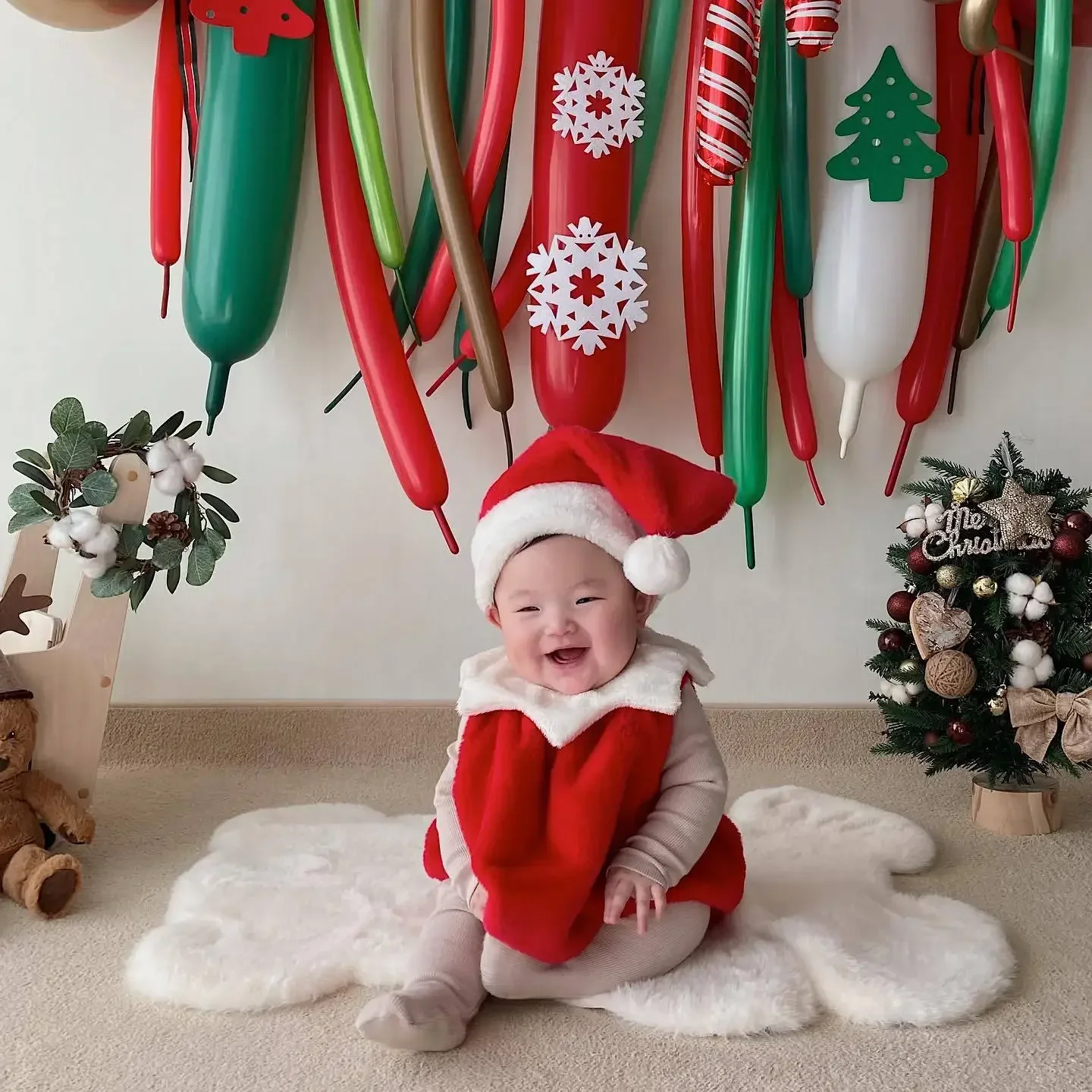 2024 Christmas Baby\'s Sets Plush Warm Baby Romers with Hat Autumn Winter Baby Clothing Infant Creeper Cute Baby Jumpsuit