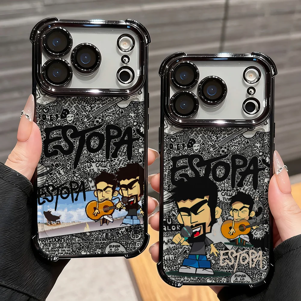 Cool E-ESTOPA Hot Plating Phone Case For Samsung A27 A37 A57 A07 A36 A16 A06 A35 A55 A25 A26 A05s A15 A54 A34 A24 A14 A05 4G 5G
