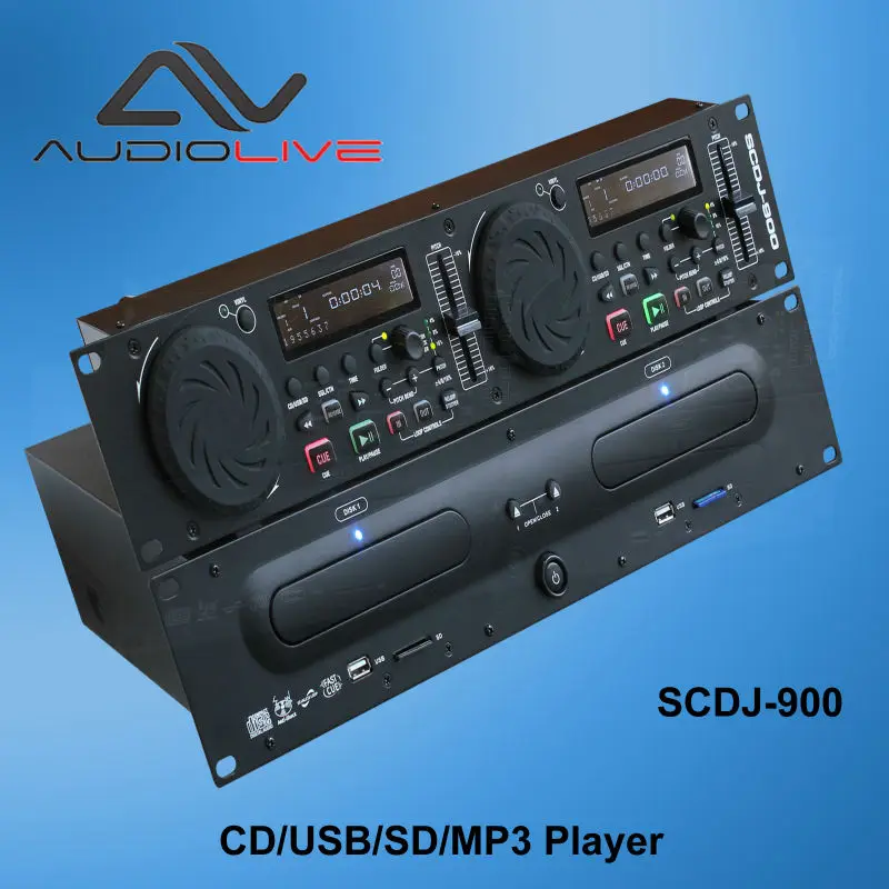 Imagem -02 - Dobro Profissional Usb sd Mp3 Player Montagem em Rack Scdj-900 19 cd