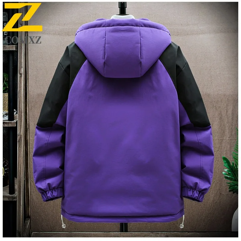 COMXZ Mens Parker Coat New Hooded Travel Lightweight Coat Leisure Solid Color Outdoor Mountaineering Hiking Autumn Garment