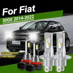 2/4Pcs LED Headlights H4 Auto Fog Lamp H8 Car Bulb 30000LM Super Bright Upgrade CSP Chip Plug Play For Fiat 500X 2014-2022