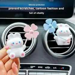 Cute Rabbit car air freshener ventilation clip,ABS charming ladies car with perfume decoration,car air refreshing fragrance clip