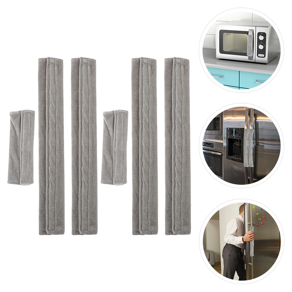 

6Pcs Refrigerator Handle Covers Fabric Durable Protectors Prevent Fingerprints Water Stains Kitchen Appliance Handle Covers
