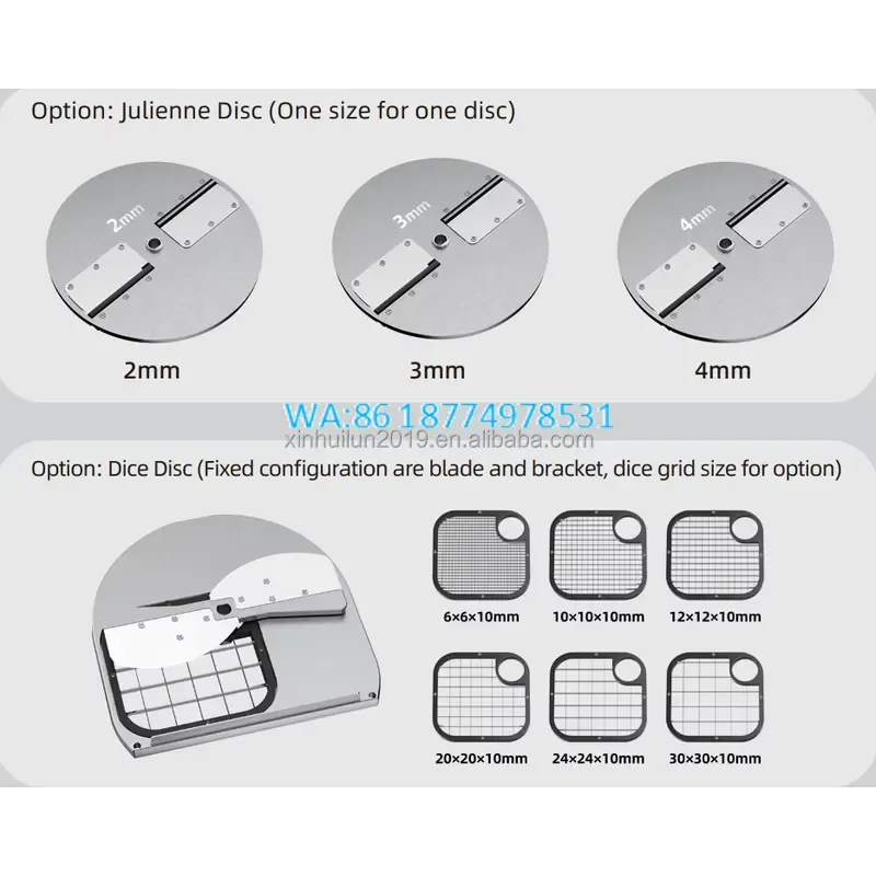 Wmwmnu for Commercial Automatic Slicer Multifunctional Processor Adjustable Slice Dice Shred Settings Safe Microswitch