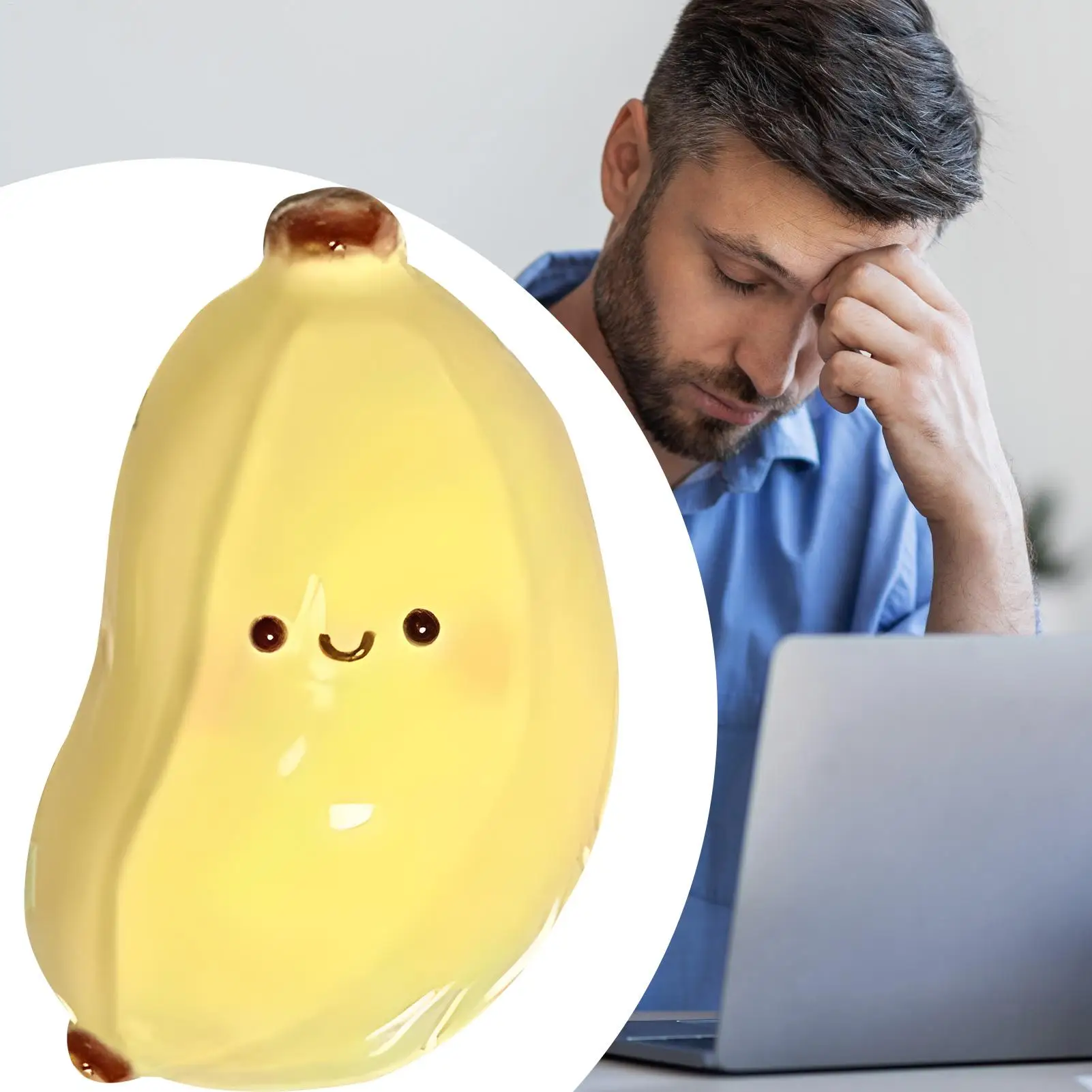 Squeeze Toys For Kids Soft Banana Sensory Fidget Ball Realistic Fruit Relaxing Ball For Toddler Kids Teens Adults Students