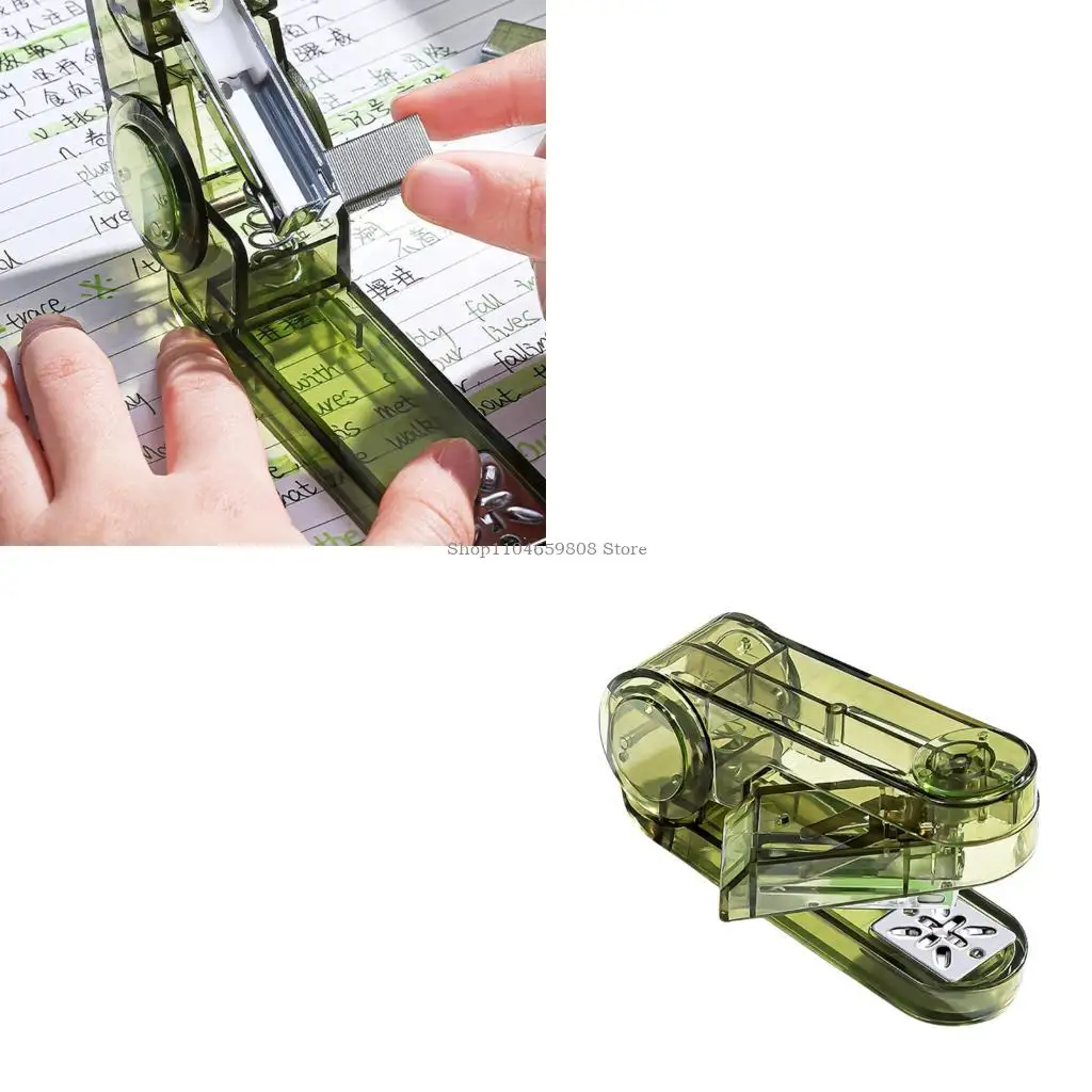 Clear Collit Stapler Ufficio Stapler a 360 gradi Ruota Desktop Stapler per scuola