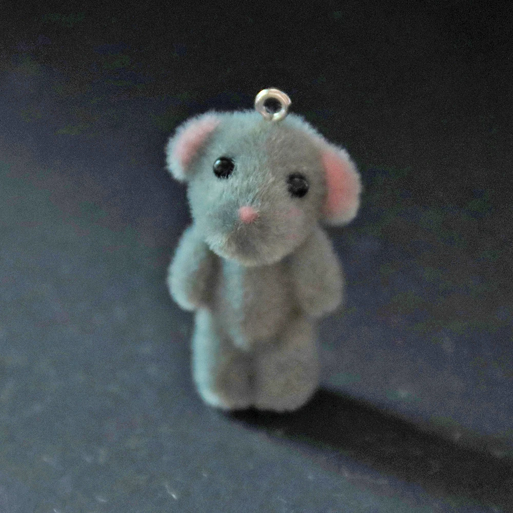 Diy 30Pcs 3D Kawaii Bear Flocking Charms Cartoon Animal Resin Pendant for Keychain Necklace Earrings Accessories Making Material