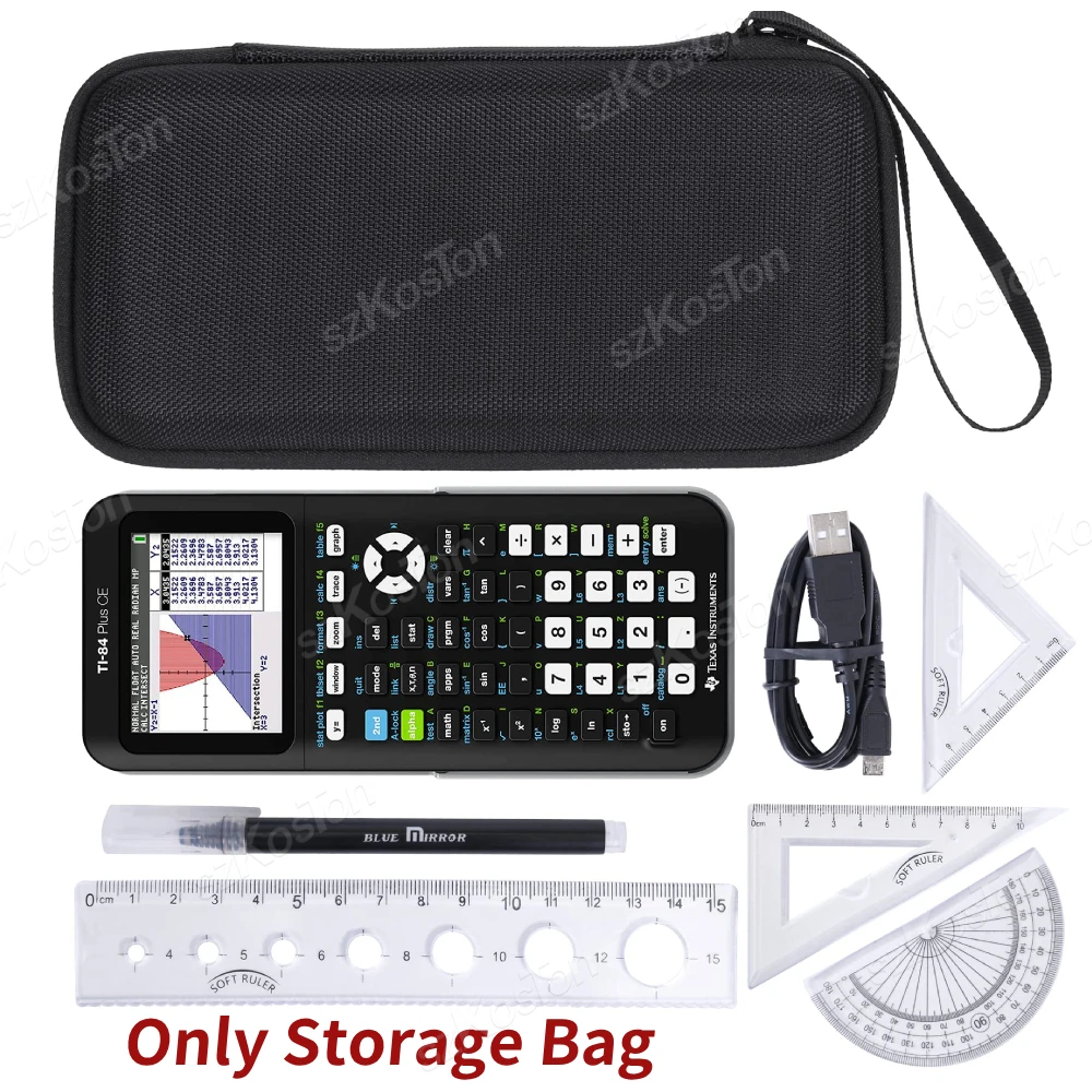 Hard EVA Carrying Case For Texas Instruments Ti-84 Ti-83 Ti-85 Ti-89 Ti-82 Plus/C CE Graphing Calculator Protective Storage Bag