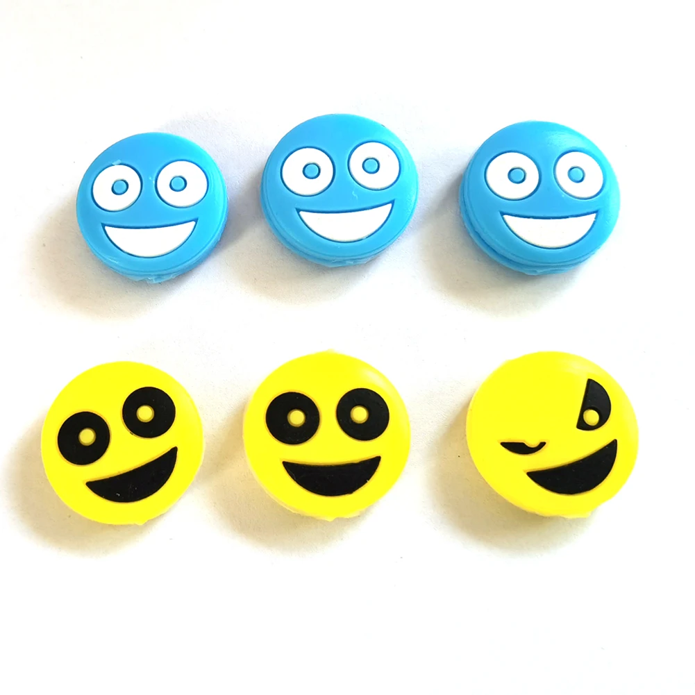 12 pcs tennis dampener shock absorber  New Design Custom Smiley Face to Reduce Tennis Racket Vibration Dampeners